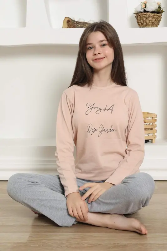 Qizlar uchun paxta pijama toʻplami 20425 - 10