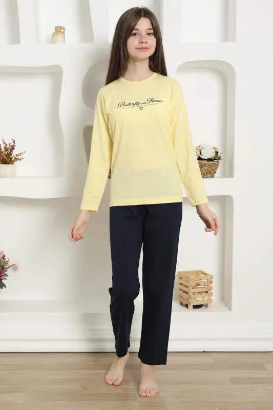 Qizlar uchun paxta pijamalar to'plami 20422 - 13