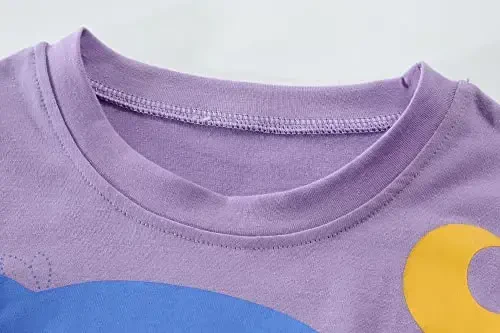 Qizlar uchun qisqa yengli pijama, 100% paxta, yosh bolalar uchun pijama, suv parisi naqshli uyqu kiyimi, unicorn pijama, yozgi kiyimlar to‘plami 1-7T - Little (1)