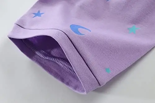 Qizlar uchun qisqa yengli pijama, 100% paxta, yosh bolalar uchun pijama, suv parisi naqshli uyqu kiyimi, unicorn pijama, yozgi kiyimlar to‘plami 1-7T - 6