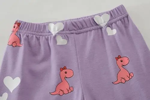 Qizlar uchun qisqa yengli pijamalar 100% paxta Toddler Pjs Mermaid Uxlash kiyimlari Unicorn Pijama Yozgi kiyimlar to'plamlari 1-7T - 5