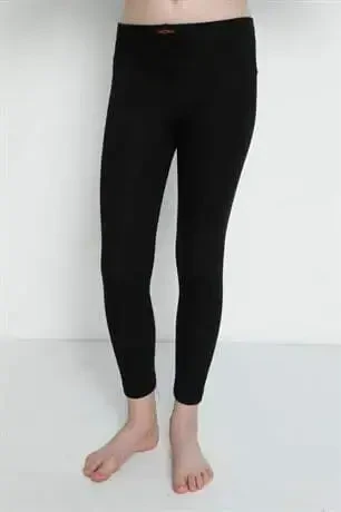 Qizlar uchun termal taytlar Qora ichki bardagi shag'alli Issiqni ushlab turadigan pastki ichki kiyimlar Qishlik - 2