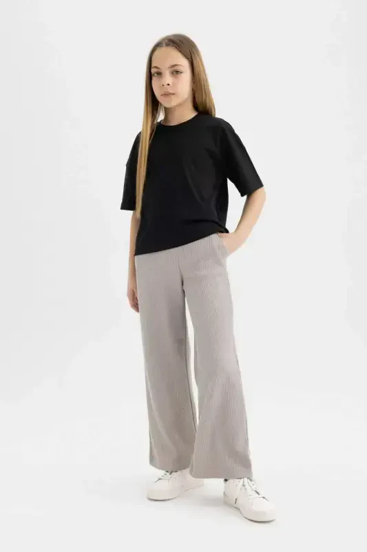 Qizlar uchun to'g'ri kesilgan vafel shim C4596A824SM - 2