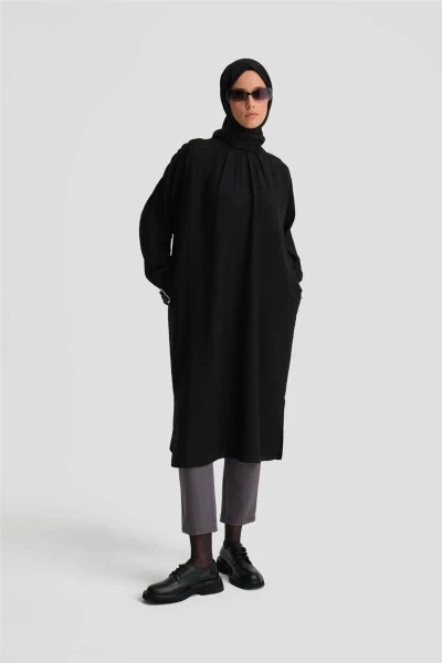 Qўltiqcha bilan tunika koʻylak 24k4314 Qora - ARMINE (1)