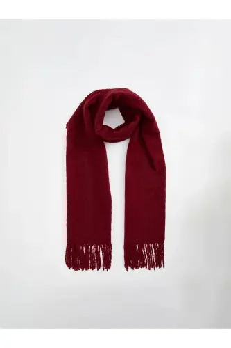 Qohira Bouclé 100% Buklet Yumshoq Premium Trend Bordo sharf-Bordo 