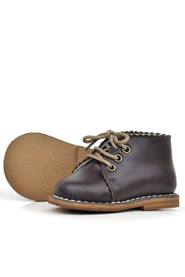 Qo'l bilan ishlangan haqiqiy charm chaqaloq botinkalari - 7