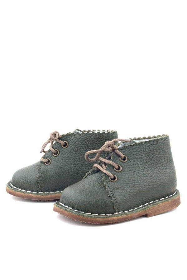 Qo'l bilan ishlangan haqiqiy teri chaqaloq etiklari - 4
