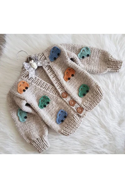 Qo'l bilan to'qilgan mashinali chaqaloq ko'ylagi - EL ÖRGÜSÜ