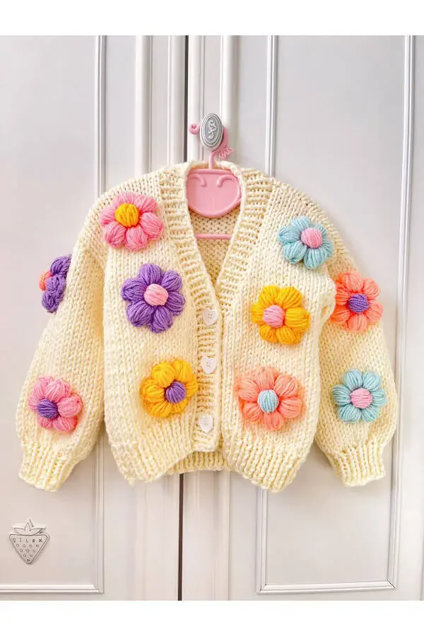 Qo'lda to'qilgan bolalar-chaqaloq ko'ylagi - 2