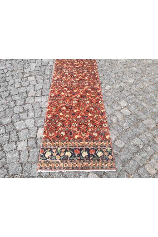 Qo'lda to'qilgan jun Yörük gilam yo'lak - 69x340 sm - Rnr82 - 4
