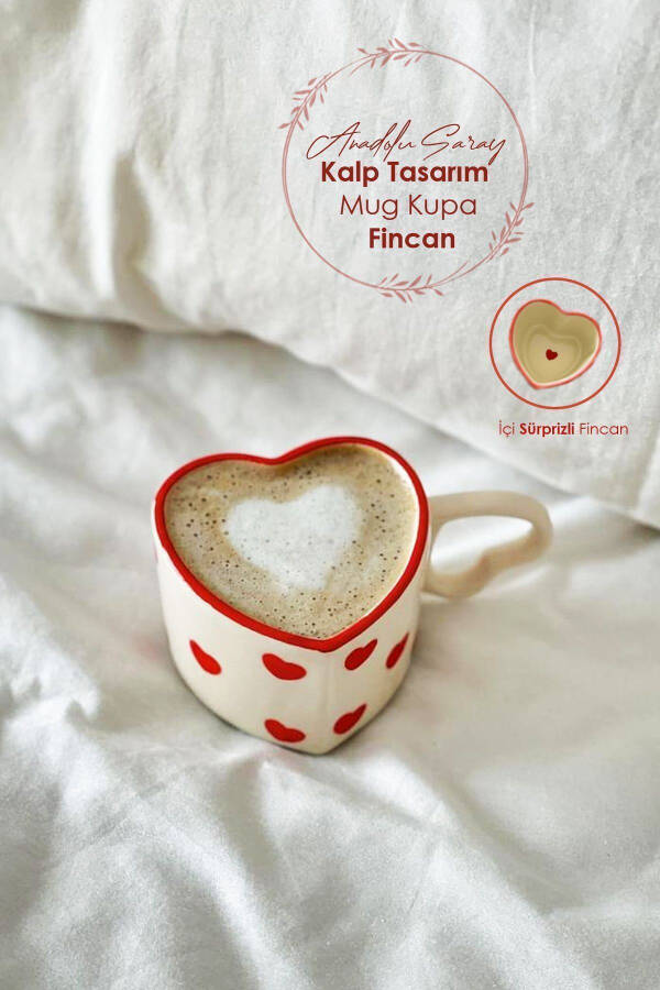 Qo'lda yasalgan seramika yurak dizayni bilan mug chashka - 20
