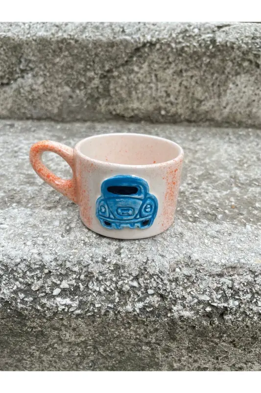 Qo'lda yasalgan toshbaqa keramika choy qahva krujkasi turk qahva finjoni krujka mug sovg'a-KO'K - 8