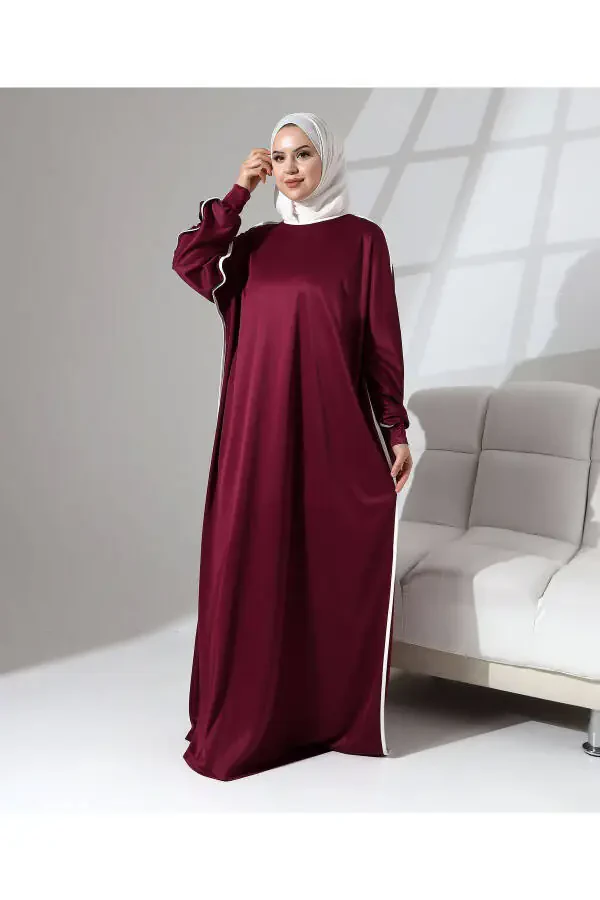 Qo'ltig'i va qirralari bezakli namoz libosi - 1