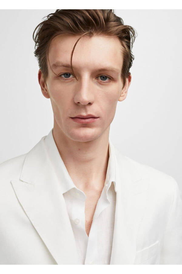 Qo'ltiqdan kesilgan paxta va zig'ir matosidan tikilgan blazer ko'ylagi - 5