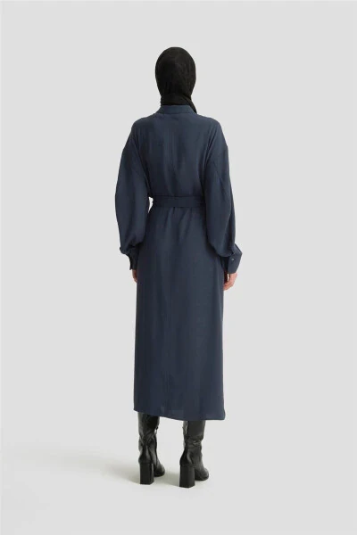 Qopqoqli cho'ntakli ko'ylak ORT9925 Neft - 4