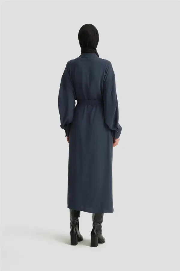 Qopqoqli cho'ntakli ko'ylak ORT9925 Neft - 4