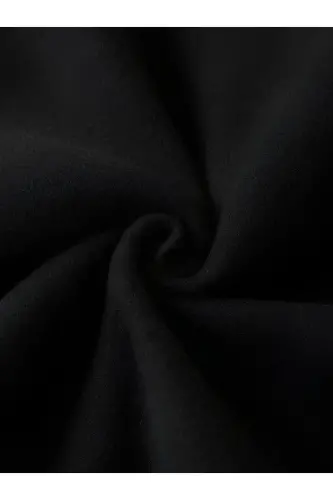 Qora 2 iplikli mavsumiy fermuarli kaputli plyush ko'ylagi - 8