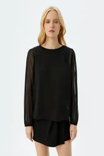 Qora ayollar bluzkasi 5SAK60023UW - 3