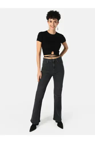 Qora ayollar T-ko'ylag'i qisqa yengli - 3