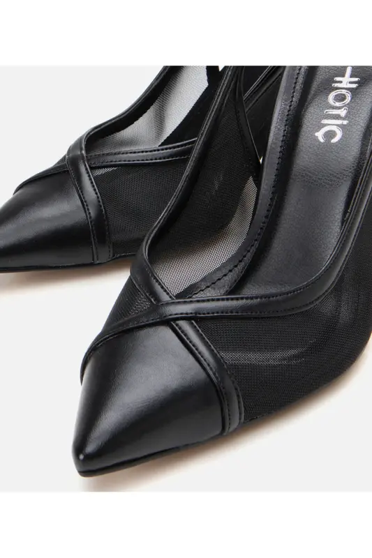 Qora ayollar toʻrli stiletto - QORA - 3