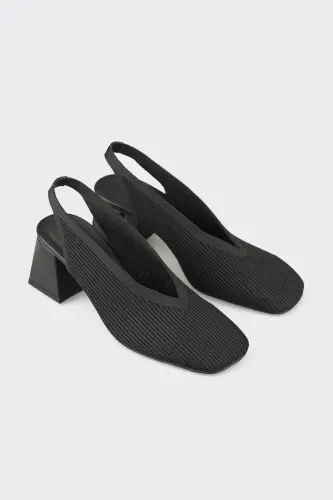 Qora ayollar uchun poshnali poyafzal - ELLE SHOES (1)