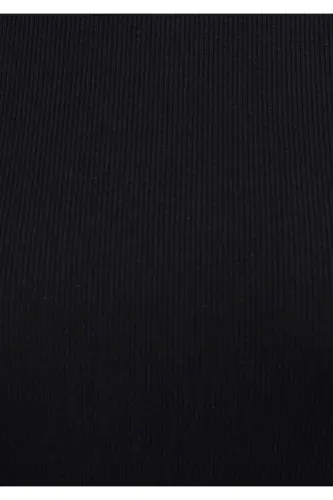 Qora Basic Futbolka Fitted / Gavdaga mos kesim 16 - 8