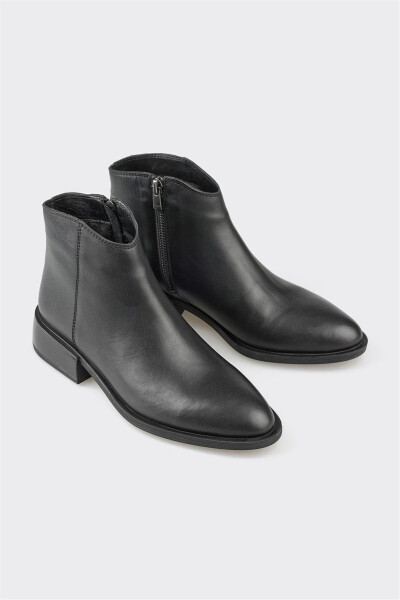 Qora charm ayollar klassik etiklari - ELLE SHOES (1)