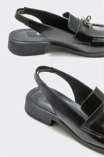 Qora charm ayollar kundalik poyabzali - 3