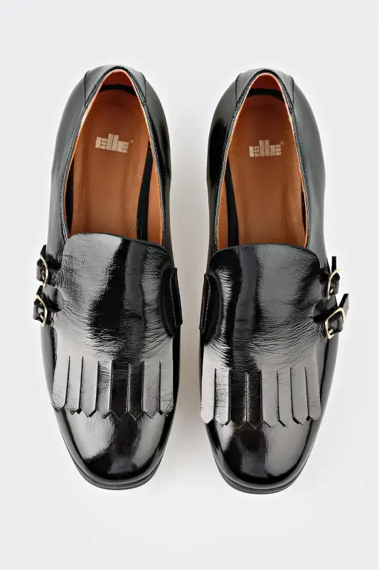 Qora charm ayollar kundalik poyafzali - 4