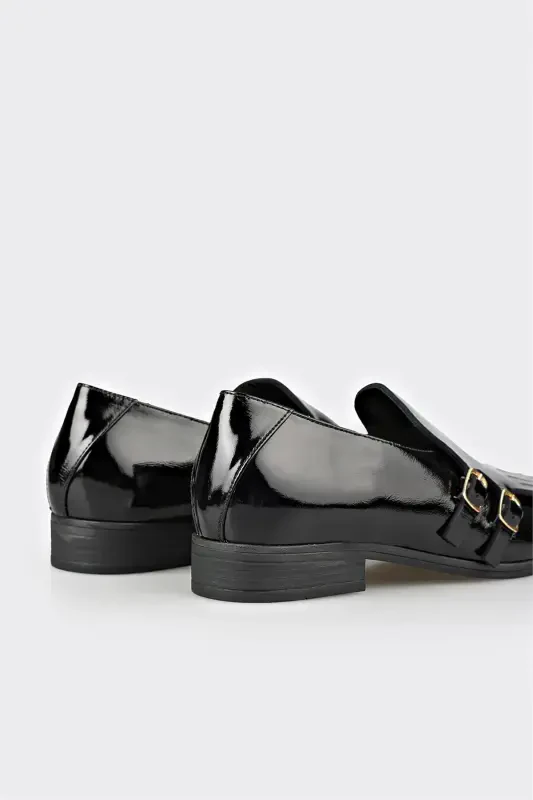 Qora charm ayollar kundalik poyafzali - 5