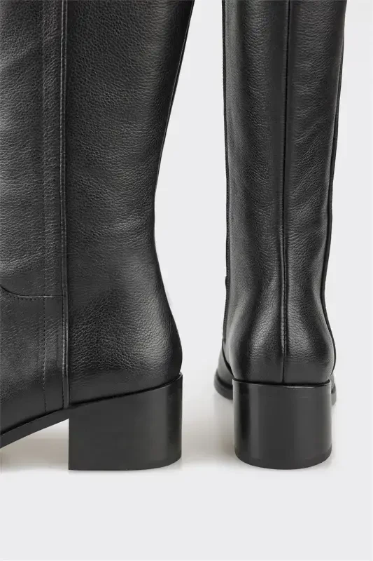 Qora charm ayollar poshnali etik - 4