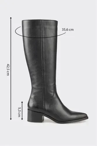 Qora charm ayollar poshnali etik - 5