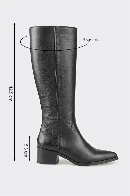 Qora charm ayollar poshnali etik - 5