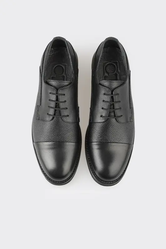 Qora charm erkaklar kundalik poyabzali - 4