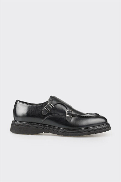 Qora charm erkaklar kundalik poyabzali - ELLE SHOES