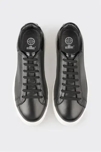 Qora charm erkaklar kundalik poyafzali - 4