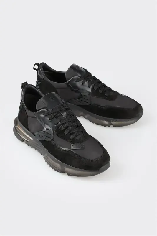 Qora charm erkaklar sport poyafzali - 2