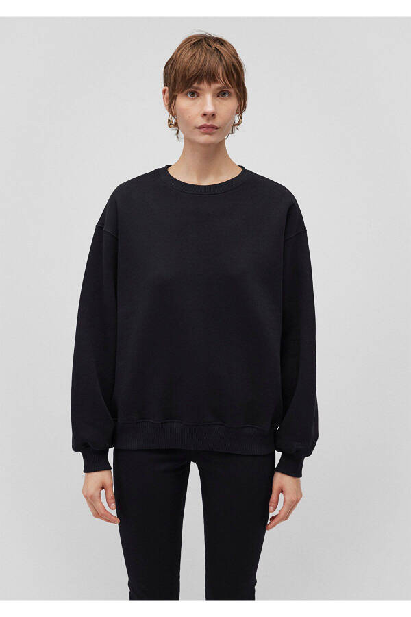 Qora Crew Neck Basic Ko'ylak 1610198-900 - 3