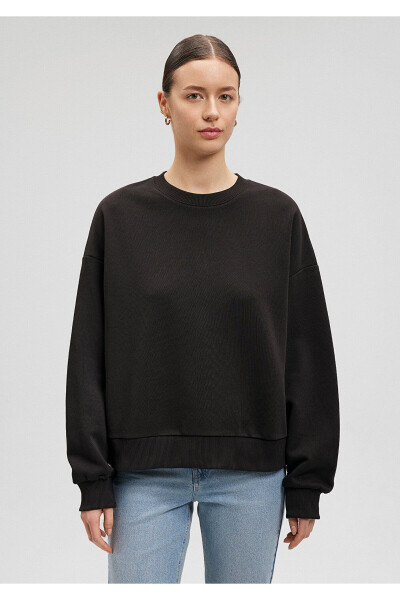 Qora Crewneck Basic Ko'ylak 1611770-900 - 3