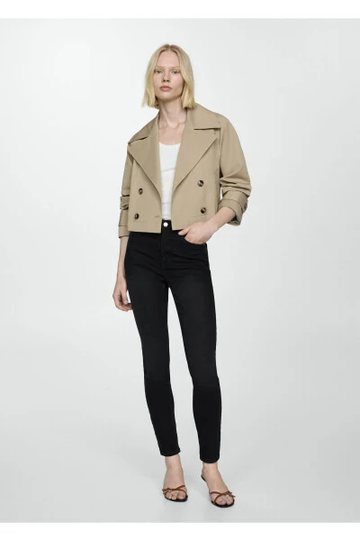 Qora denim ayollar shim 67050291 - MANGO