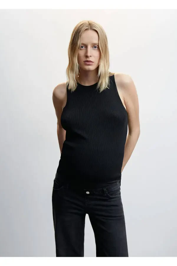 Qora denim ayollar shimi - 5