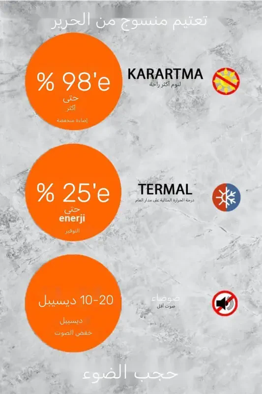 Qora Issiqlik %100 Yorug'lik o'tkazmaydigan Blackout Karartma Pardasi (E X B) - 8