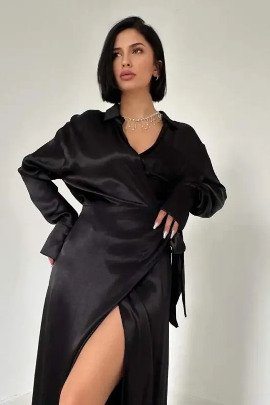 Qora kamarli ko'ylak libos - 2