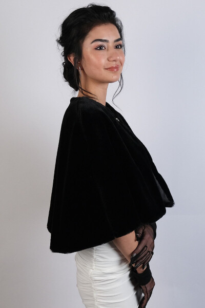 Qora kelin Bolero Etol Broşli Kelin Mo'yna - 5