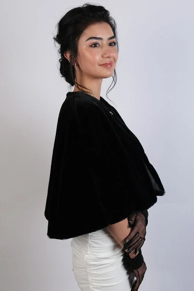 Qora kelin Bolero Etol Broşli Kelin Mo'yna - 5