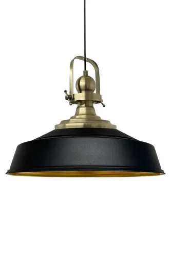 Qora olijanob bitta qandil eskirgan sarlavha retro osma chiroq maktab sartaroshxona salon qandillari-qora - 5