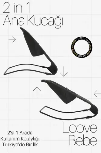 Qora Ona Bag'ri & Oziqlantirish Stuli 2 v 1 - Qoraaaa - LOOVE BEBE (1)