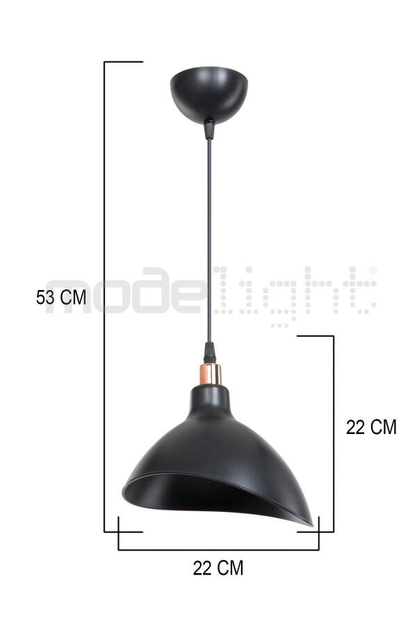 Qora Osiladigan Chandelier Yotoq xonasi Mehmonxona Oshxona Koridor Chiroq - 2