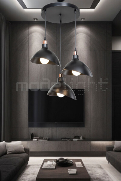 Qora Osilib Turadigan Chiroq Yotoq xonasi Mehmonxona Oshxona Koridor Chiroq - AG LIGHTDESIGN