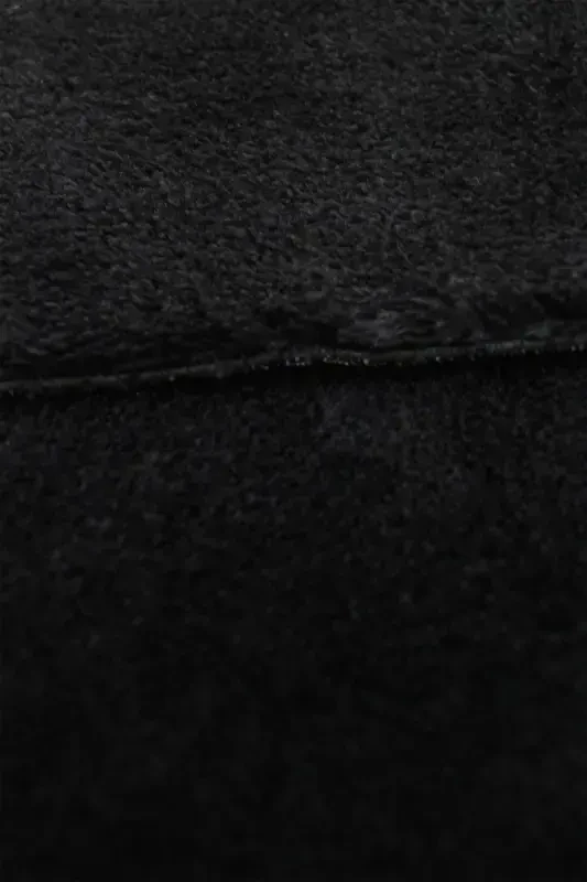 Qora Oval Post Plush Yumshoq Yuviladigan Sirpanmaydigan Nuqta Taglik Antibakterial Salon Koridor Bolalar Gilami-Qora - 8